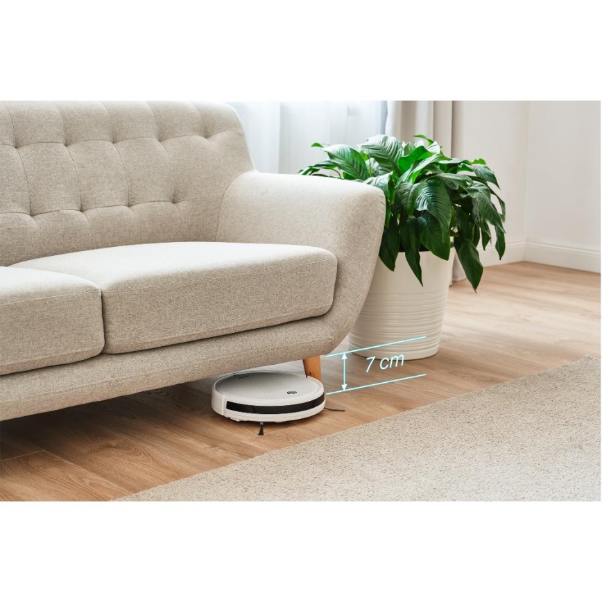 Sencor - Saugroboter mit Wischfunktion 2in1 18W/1500 mAh weiß + Fernbedienung