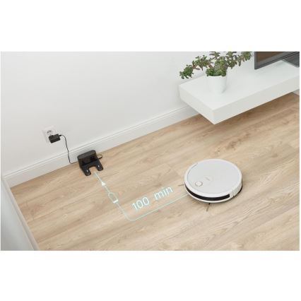 Sencor - Intelligenter 2-in-1 Saugroboter mit Wischfunktion 28W/2600 mAh Wi-Fi weiß + Fernbedienung