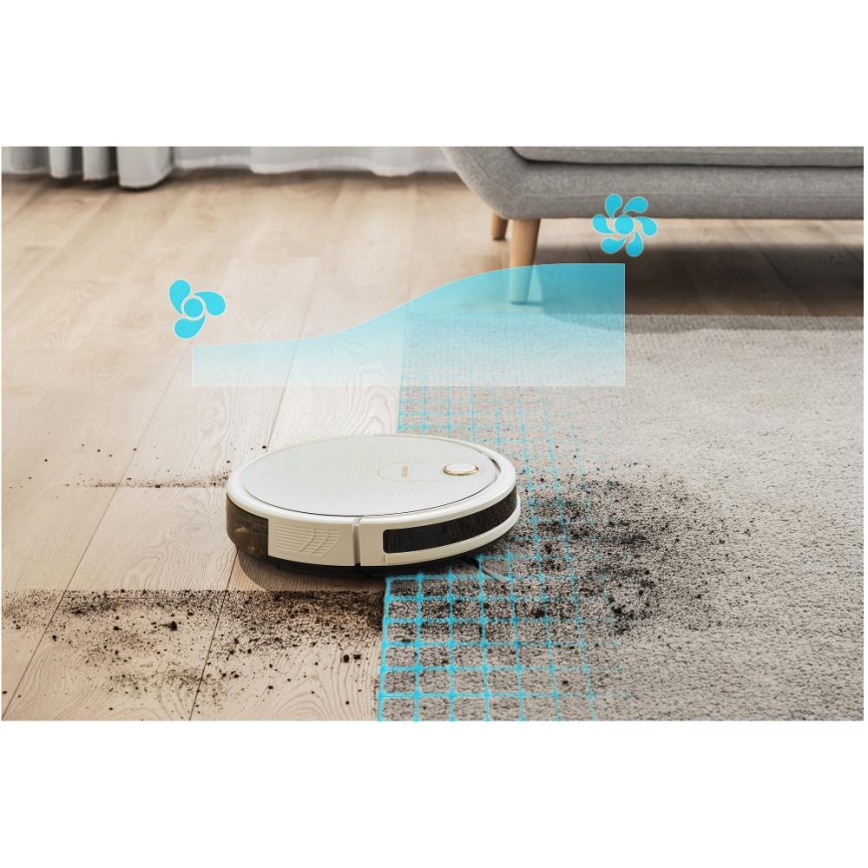 Sencor - Intelligenter 2-in-1 Saugroboter mit Wischfunktion 28W/2600 mAh Wi-Fi weiß + Fernbedienung