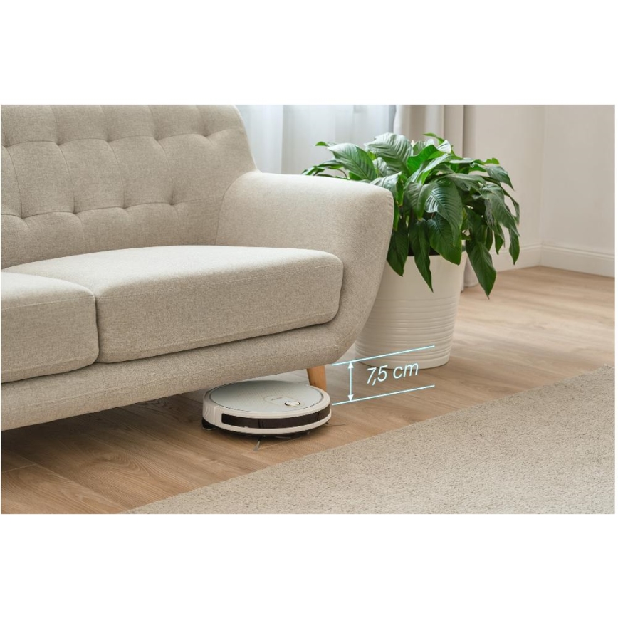 Sencor - Intelligenter 2-in-1 Saugroboter mit Wischfunktion 28W/2600 mAh Wi-Fi weiß + Fernbedienung