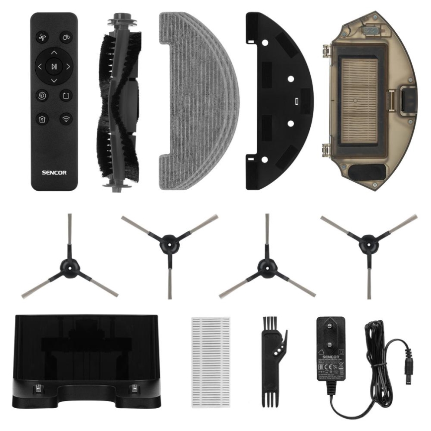 Sencor - Intelligenter 2-in-1 Saugroboter mit Wischfunktion 28W/2600 mAh Wi-Fi weiß + Fernbedienung