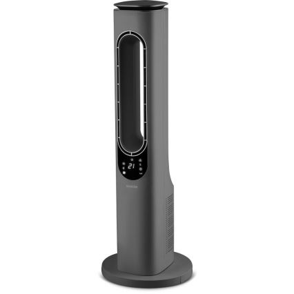 Sencor - Flügelloser Turmventilator mit Keramik-Heizelement 1200/2000W/230V anthrazit + Fernbedienung