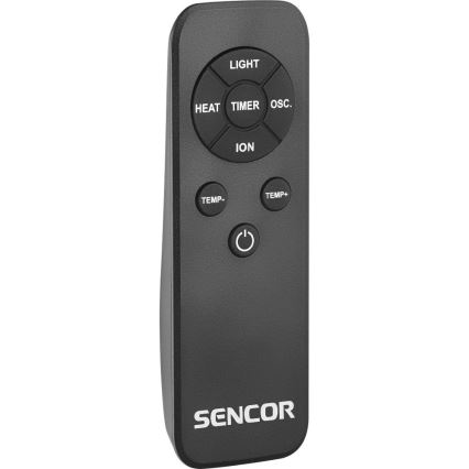 Sencor - Flügelloser Turmventilator mit Keramik-Heizelement 1200/2000W/230V anthrazit + Fernbedienung