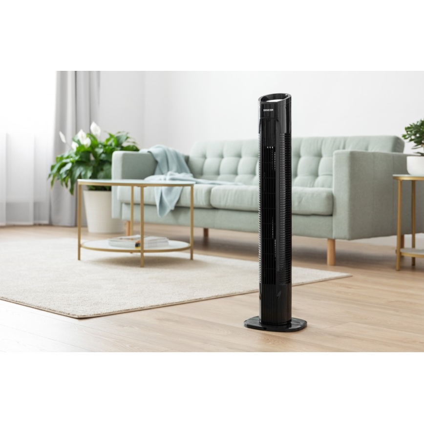 Sencor - Bodenventilator 50W/230V schwarz + Fernbedienung