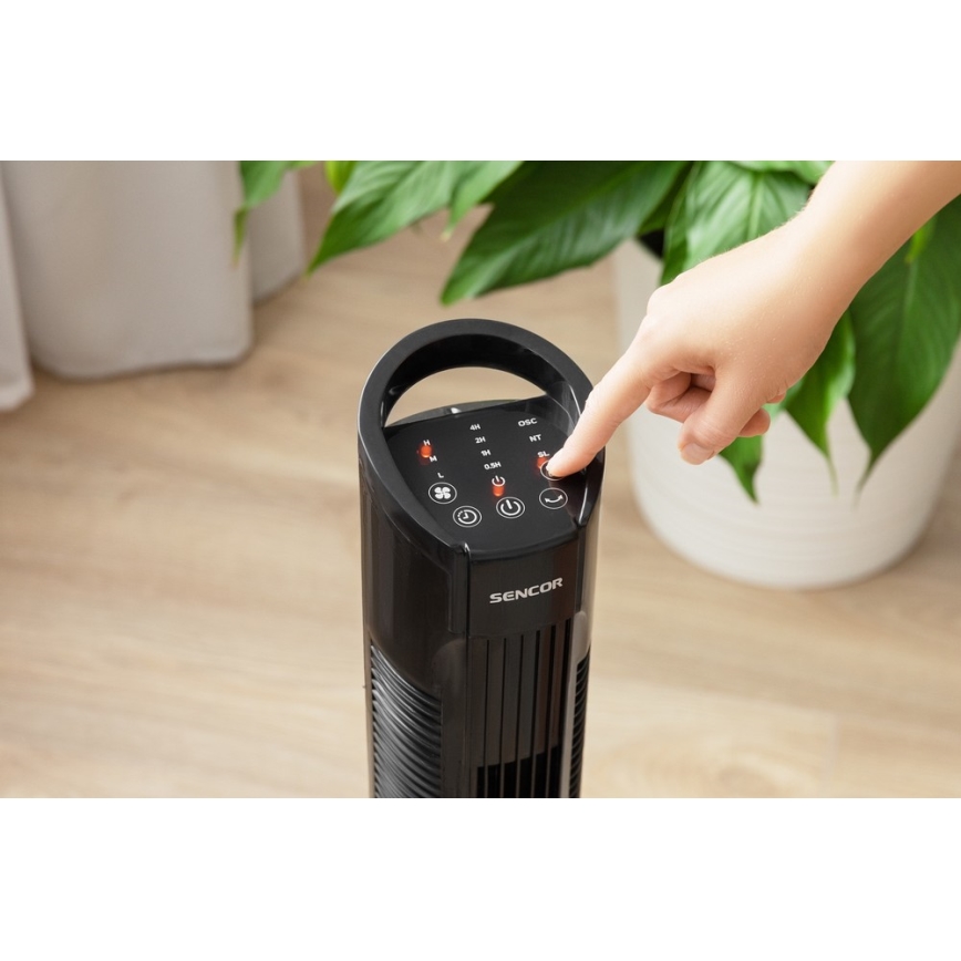Sencor - Bodenventilator 50W/230V schwarz + Fernbedienung