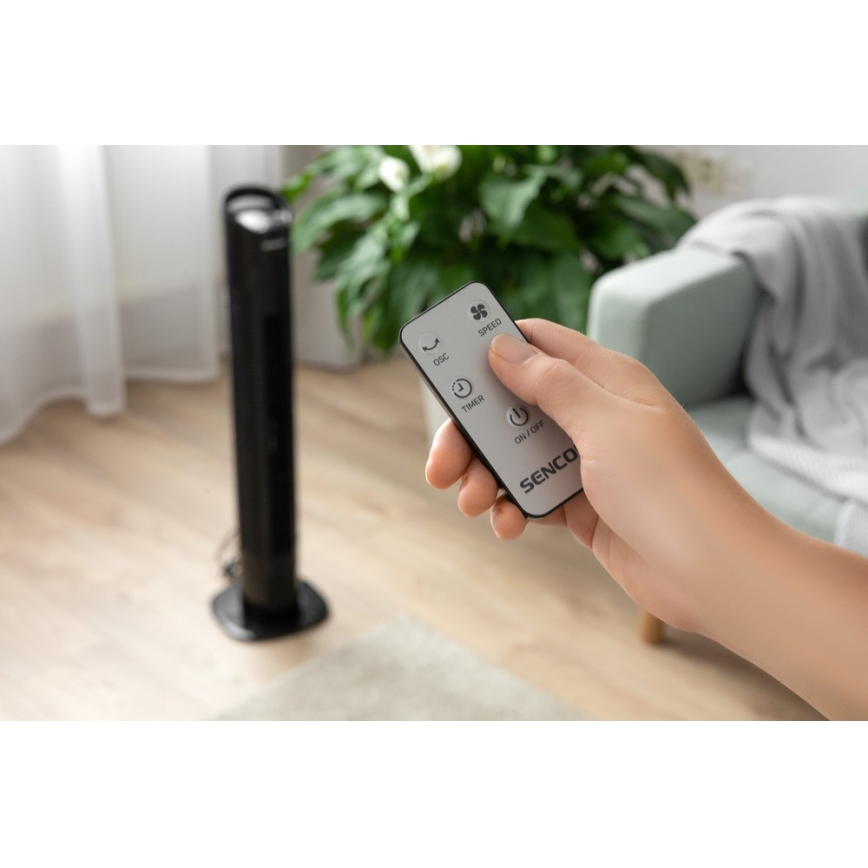 Sencor - Bodenventilator 50W/230V schwarz + Fernbedienung