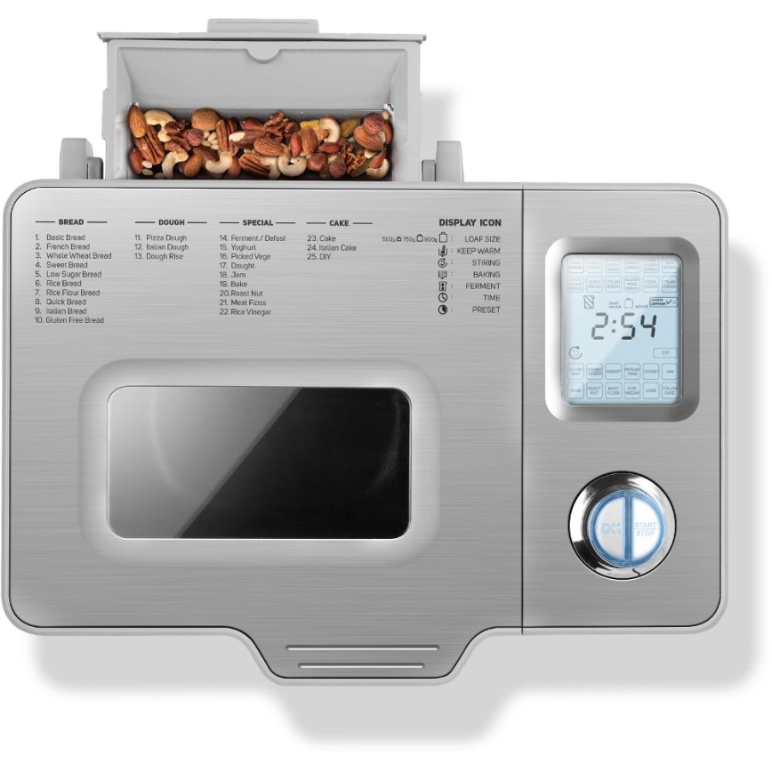 Sencor - Brotbackautomat für Zuhause 550 W/230 V mattchrom