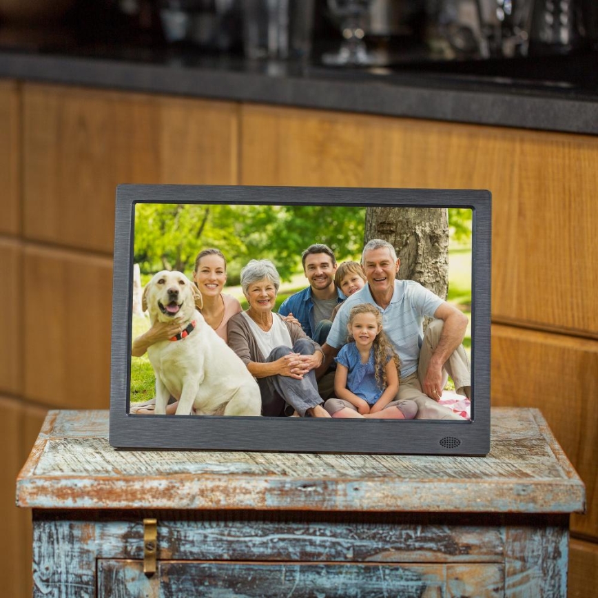 Sencor - Digitaler Bilderrahmen 13,3 mit Lautsprecher 230V anthrazit + Fernbedienung