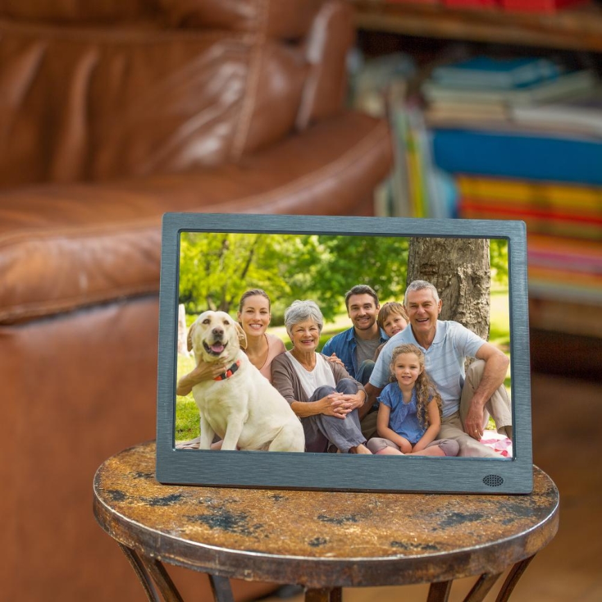 Sencor - Digitaler Bilderrahmen 13,3 mit Lautsprecher 230V anthrazit + Fernbedienung