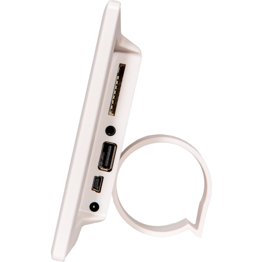 Sencor - Digitaler Fotorahmen 7 mit integriertem Lautsprecher 230V weiß + Fernbedienung