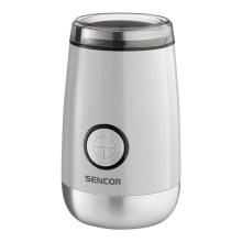 Sencor - Elektrische Kaffeebohnenmühle 60 g 150W/230V weiß/chrom