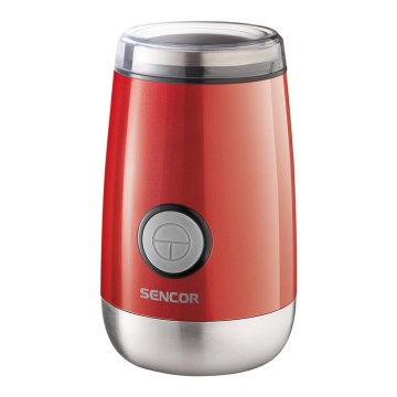 Sencor - Elektrische Kaffeemühle 60 g 150W/230V rot/matt Chrom
