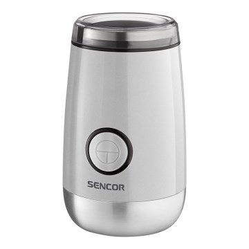 Sencor - Elektrische Kaffeemühle 60 g 150W/230V weiß/matt Chrom