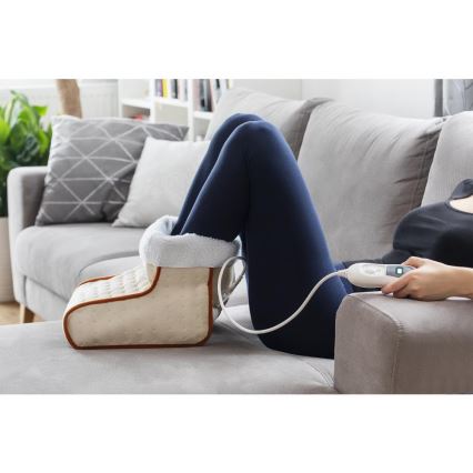 Sencor - Elektrischer Fußwärmer 100 W/230 V beige