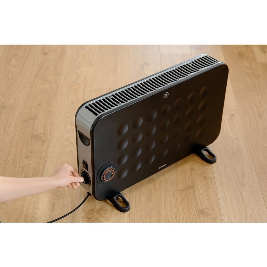 Sencor - Elektrisches Konvektor-Heizgerät 750/1250/2000W/230V Thermostat IP24 schwarz