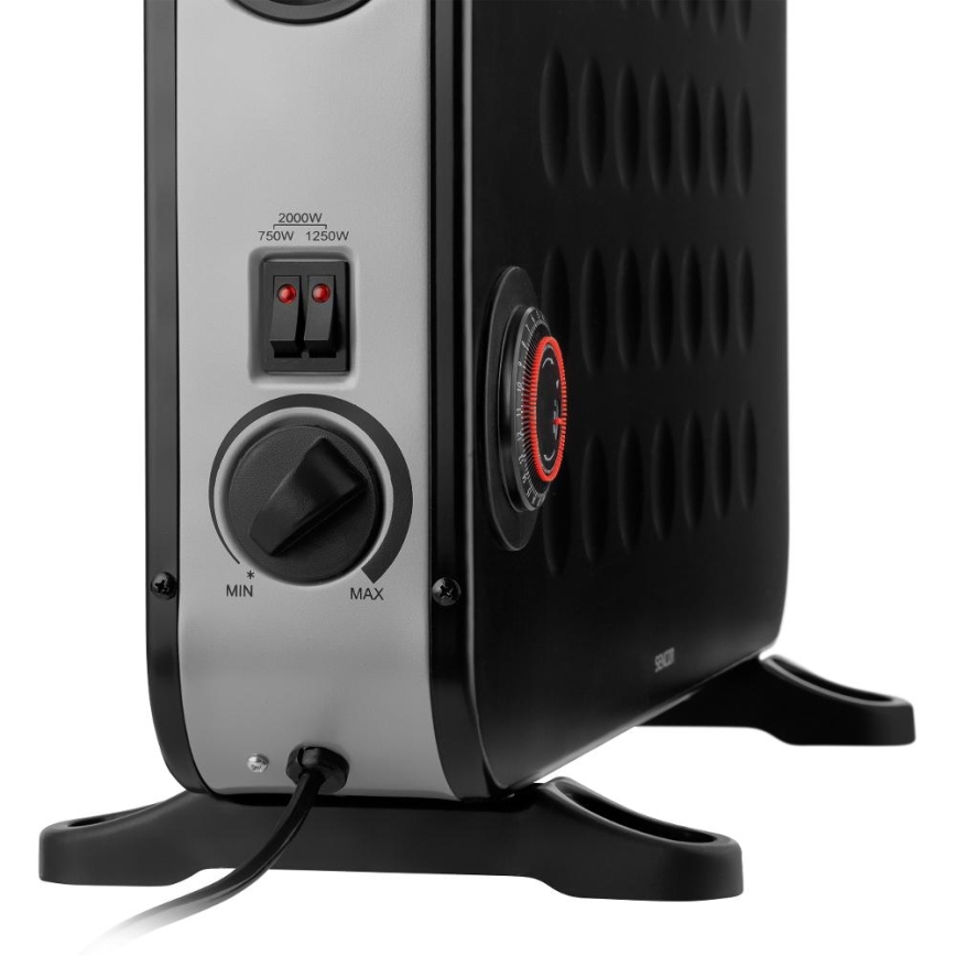 Sencor - Elektrisches Konvektor-Heizgerät 750/1250/2000W/230V Thermostat IP24 schwarz