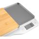 Sencor - Elektronische Küchenwaage mit Bambusschneidebrett 2xAAA weiß