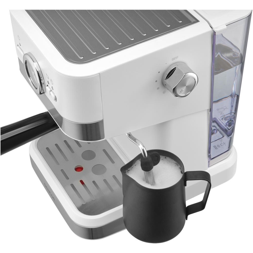 Sencor - Siebträgermaschine Espresso 1050W/230V Weiß/Mattchrom