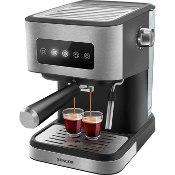 Sencor - Espressomaschine mit Siebträger 1050 W/230 V schwarz/mattchrom