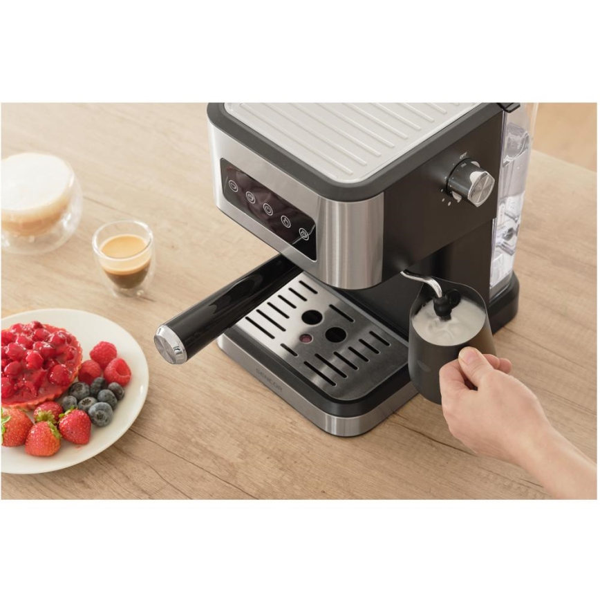 Sencor - Espressomaschine mit Siebträger 1050 W/230 V schwarz/mattchrom
