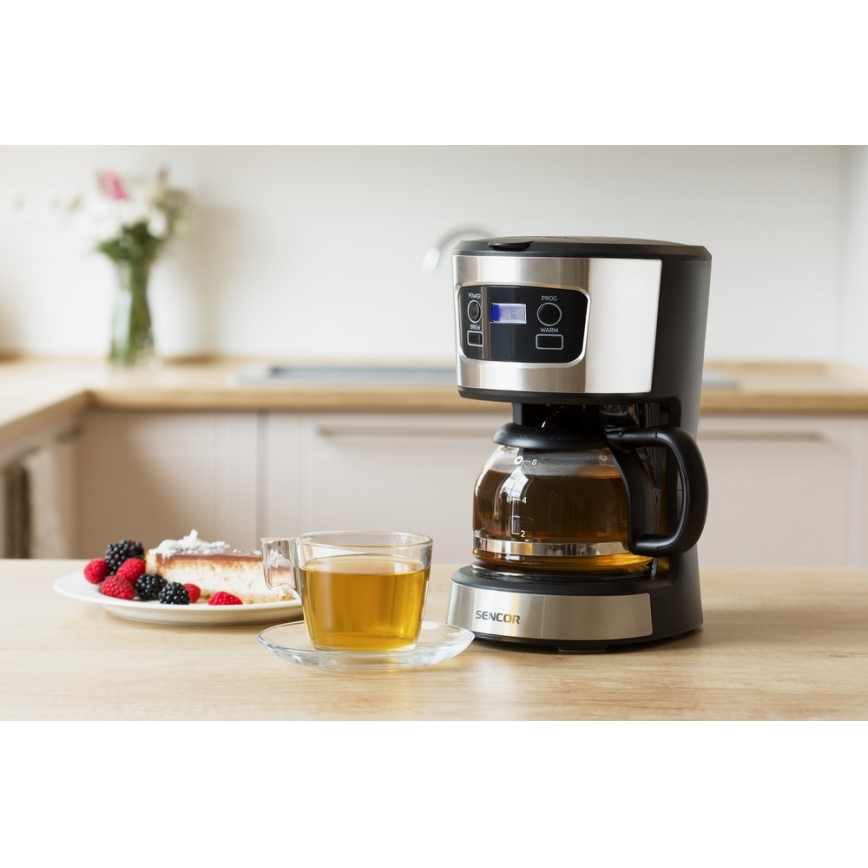 Sencor - Filterkaffeeautomat mit LCD-Display 700W/230V