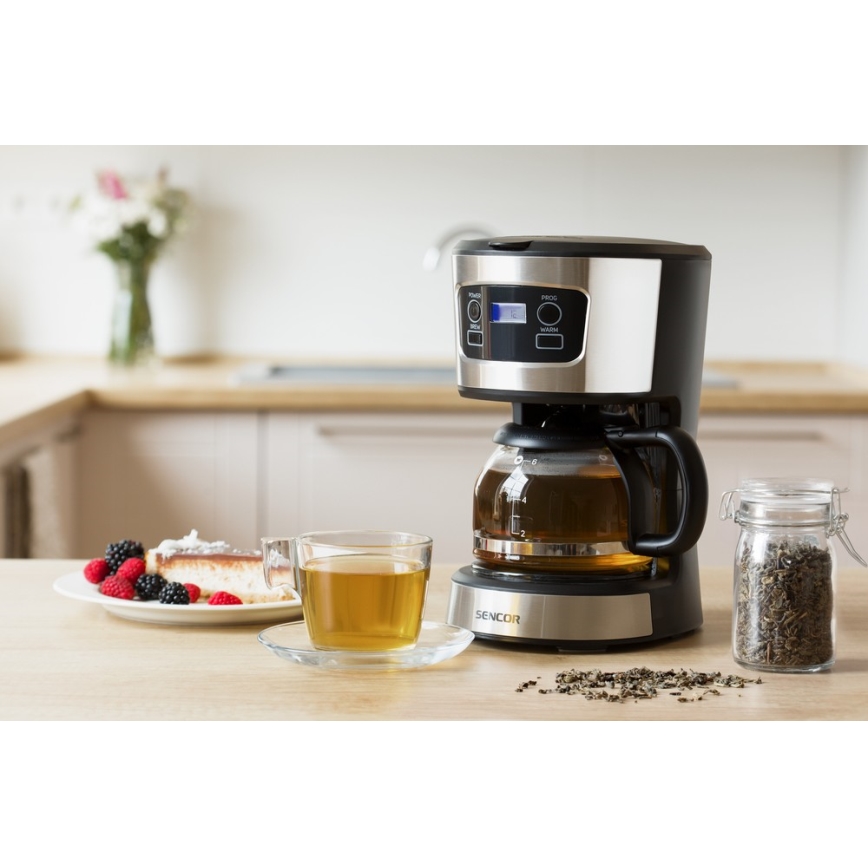 Sencor - Filterkaffeeautomat mit LCD-Display 700W/230V