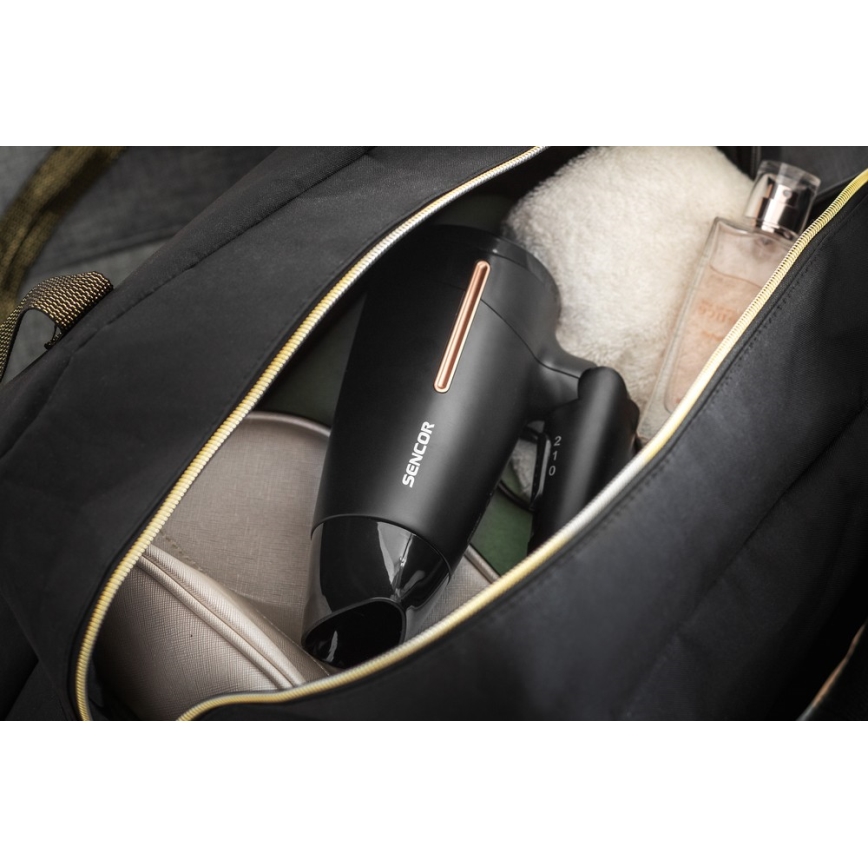 Sencor - Haartrockner 1600W/230V schwarz/gold