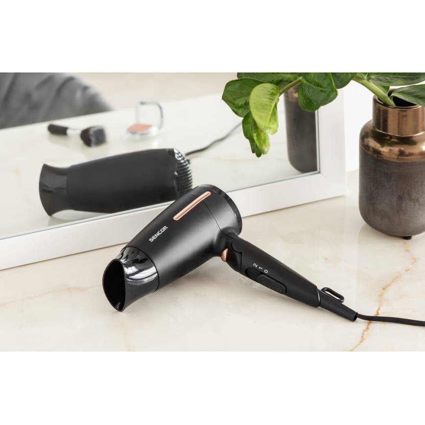 Sencor - Haartrockner 1600W/230V schwarz/gold