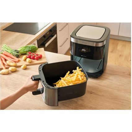 Sencor - Heißluftfritteuse 9 l 1700W/230V schwarz/matter Chrom