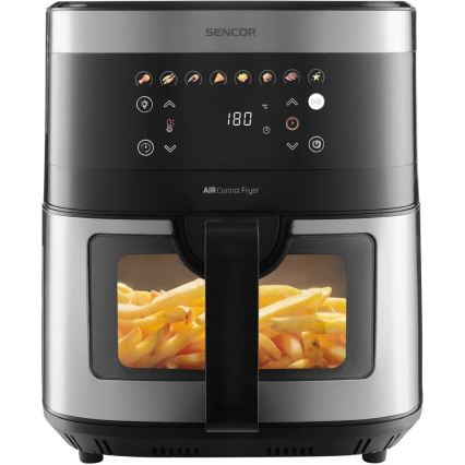 Sencor - Heißluftfritteuse 9 l 1700W/230V schwarz/matter Chrom