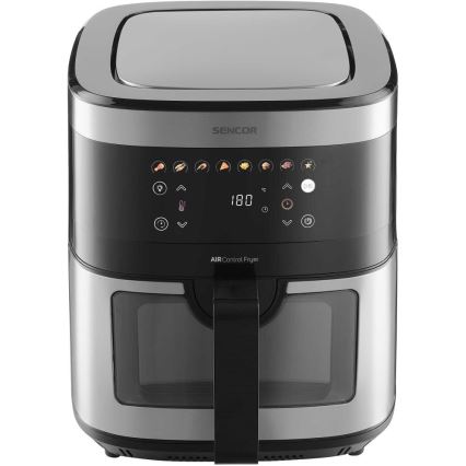 Sencor - Heißluftfritteuse 9 l 1700W/230V schwarz/matter Chrom