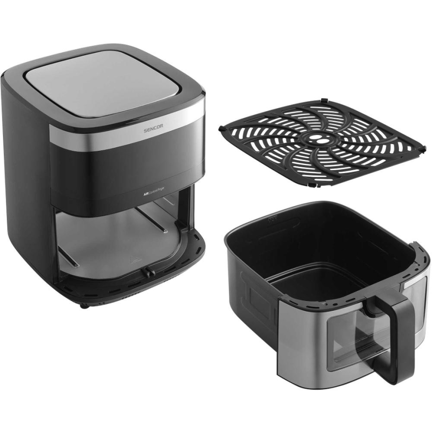 Sencor - Heißluftfritteuse 9 l 1700W/230V schwarz/matter Chrom