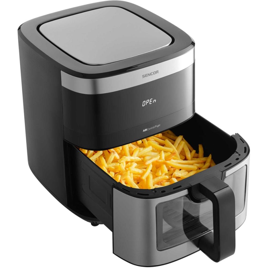 Sencor - Heißluftfritteuse 9 l 1700W/230V schwarz/matter Chrom