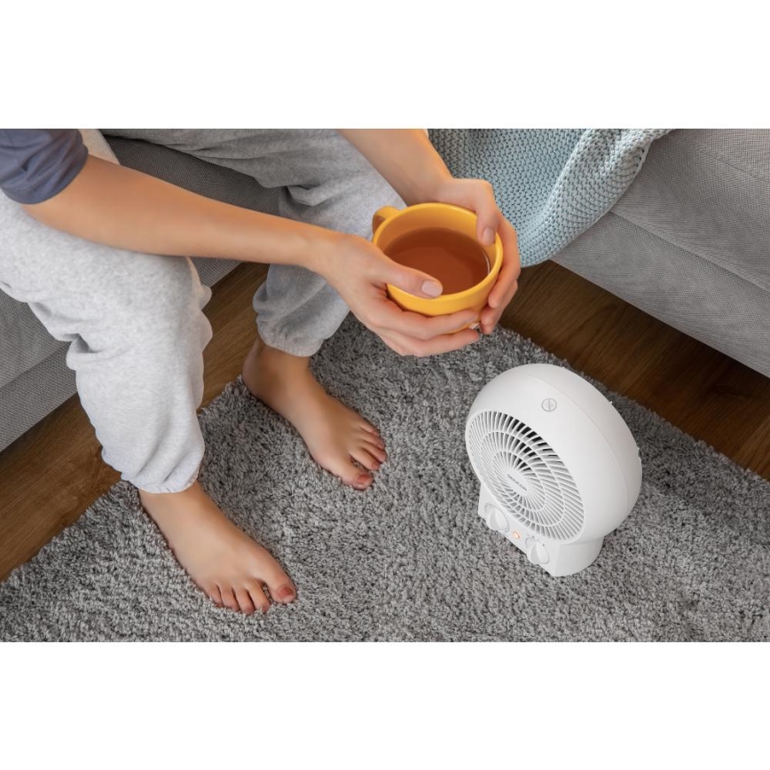 Sencor - Heizlüfter 1200/2000 W, 230 V, weiß