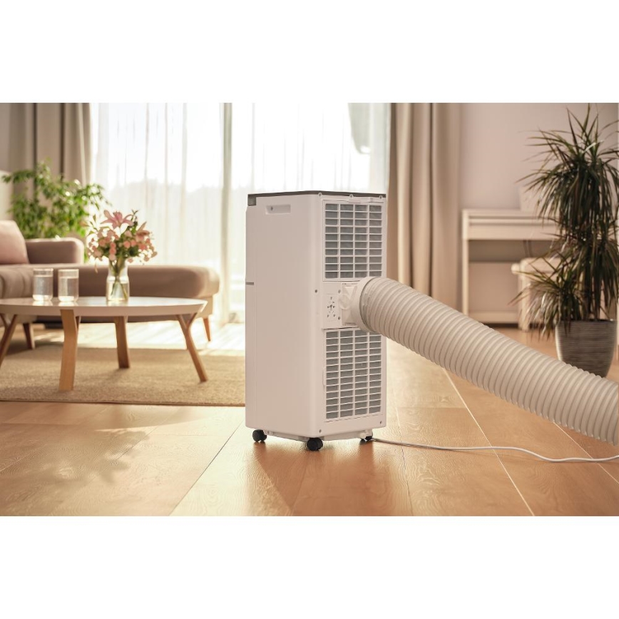 Sencor - Smarte mobile Klimaanlage 3-in-1 mit komplettem Zubehör 760 W/230 V 7000 BTU Wi‑Fi weiß + Fernbedienung