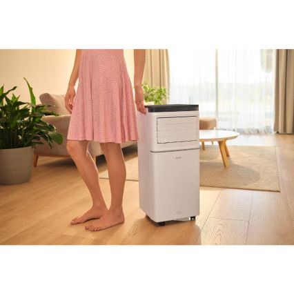 Sencor - Smarte mobile Klimaanlage 3-in-1 mit komplettem Zubehör 760 W/230 V 7000 BTU Wi‑Fi weiß + Fernbedienung