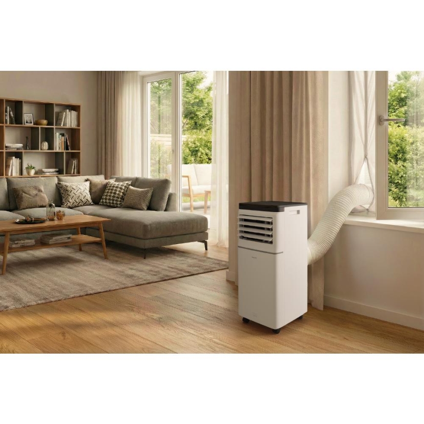 Sencor - Smarte mobile Klimaanlage 3-in-1 mit komplettem Zubehör 760 W/230 V 7000 BTU Wi‑Fi weiß + Fernbedienung