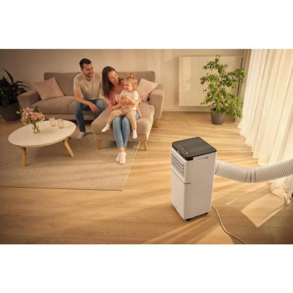 Sencor - Intelligente mobile Klimaanlage 3-in-1 mit komplettem Zubehör, 1020 W / 230 V, 10000 BTU, Wi‑Fi, weiß + Fernbedienung