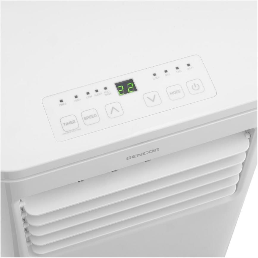 Sencor - Smarte mobile 3-in-1-Klimaanlage inklusive Komplettzubehör 760 W/230 V 7000 BTU Wi-Fi + Fernbedienung
