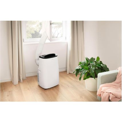 Sencor - Intelligente mobile Klimaanlage 4-in-1 inkl. komplettem Zubehör 1700 W/230 V, 12 000 BTU, Wi‑Fi, weiß + Fernbedienung