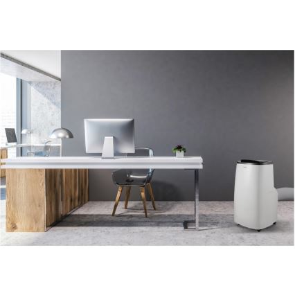 Sencor - Intelligente mobile Klimaanlage 4-in-1 inkl. komplettem Zubehör 1700 W/230 V, 12 000 BTU, Wi‑Fi, weiß + Fernbedienung