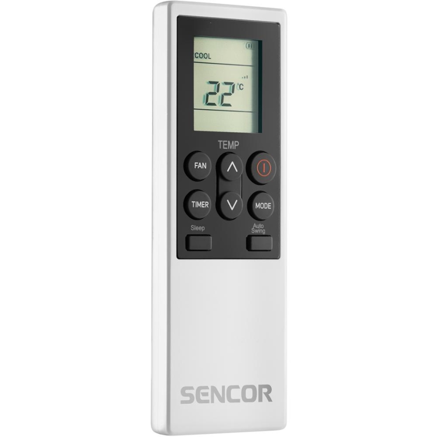 Sencor - Intelligente mobile Klimaanlage 4-in-1 inkl. komplettem Zubehör 1700 W/230 V, 12 000 BTU, Wi‑Fi, weiß + Fernbedienung