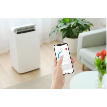 Sencor - Smarte mobile Klimaanlage 5-in-1, inkl. Komplettzubehör, 733 W/230 V, 9000 BTU, Wi-Fi, weiß + Fernbedienung