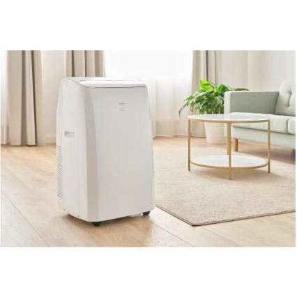 Sencor - Smarte mobile Klimaanlage 5-in-1, inkl. Komplettzubehör, 733 W/230 V, 9000 BTU, Wi-Fi, weiß + Fernbedienung