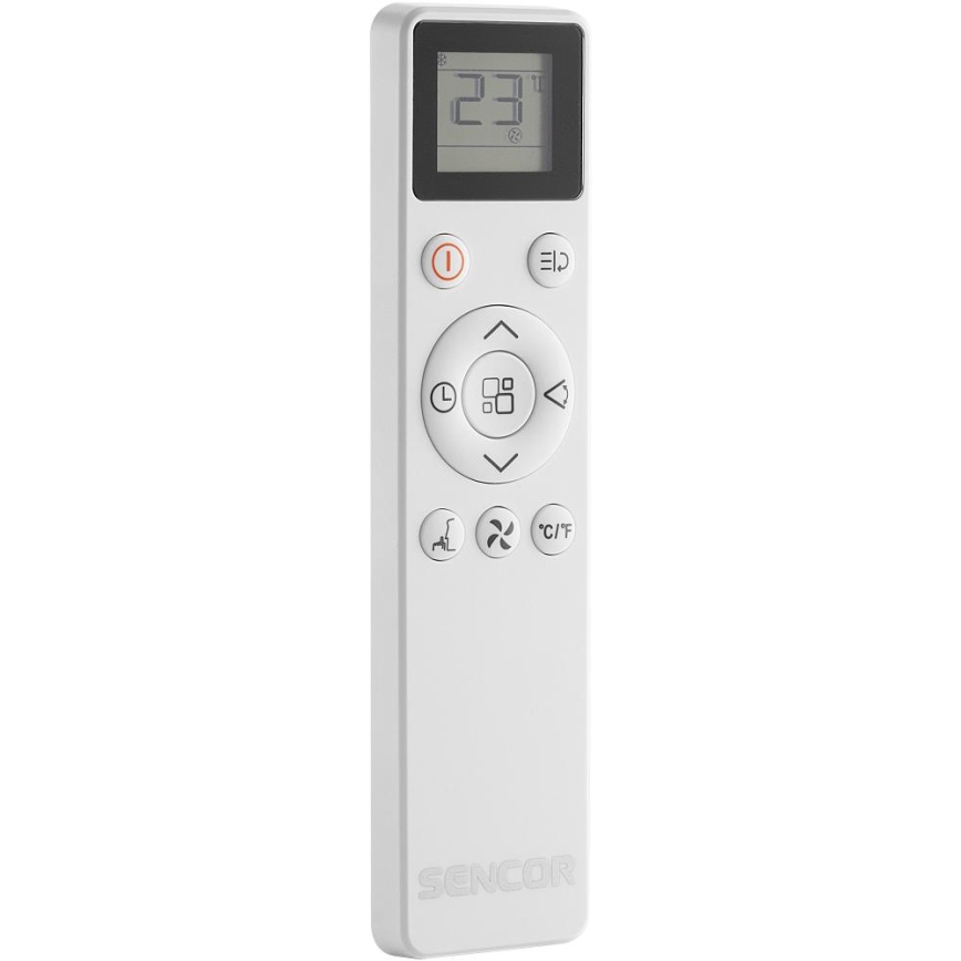 Sencor - Smarte mobile Klimaanlage 5-in-1, inkl. Komplettzubehör, 733 W/230 V, 9000 BTU, Wi-Fi, weiß + Fernbedienung
