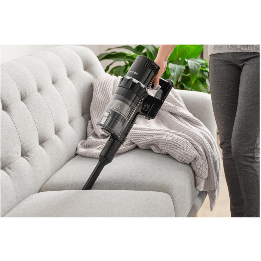 Sencor - Kabelloser Stabstaubsauger 2in1 250W/2200 mAh schwarz