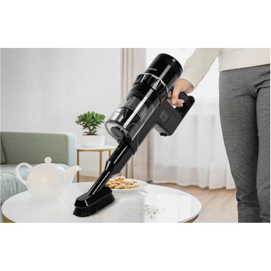 Sencor - Kabelloser Stielstaubsauger 2in1 250W/2200 mAh schwarz
