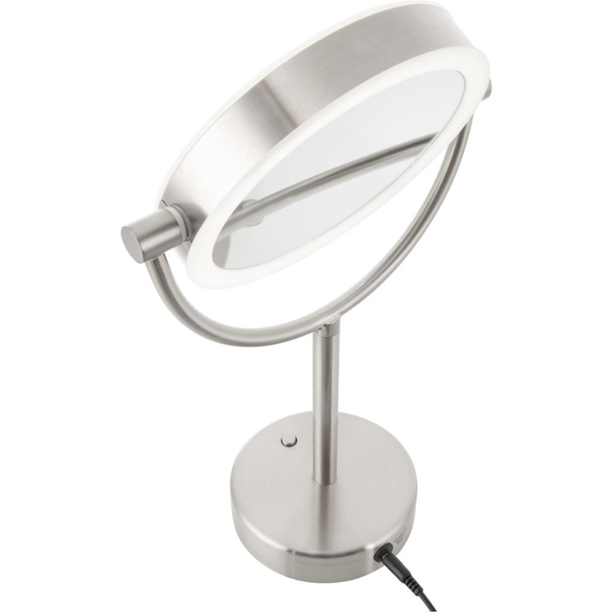 Sencor - Kosmetikspiegel mit LED-Hintergrundbeleuchtung LED/5W/230V Edelstahl