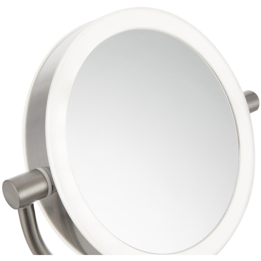 Sencor - Kosmetikspiegel mit LED-Hintergrundbeleuchtung LED/5W/230V Edelstahl