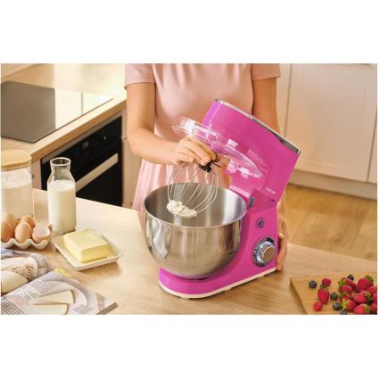 Sencor - Küchenmaschine mit Edelstahlschüssel 1300 W/230 V rosa